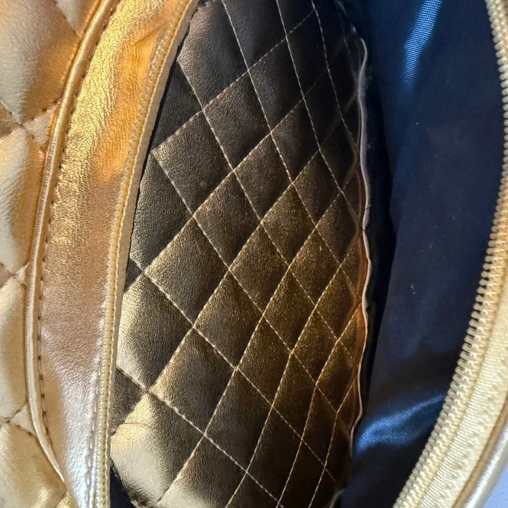 Disney Gold Quilted Mickey Mouse Mini Backpack - Picture 4 of 5